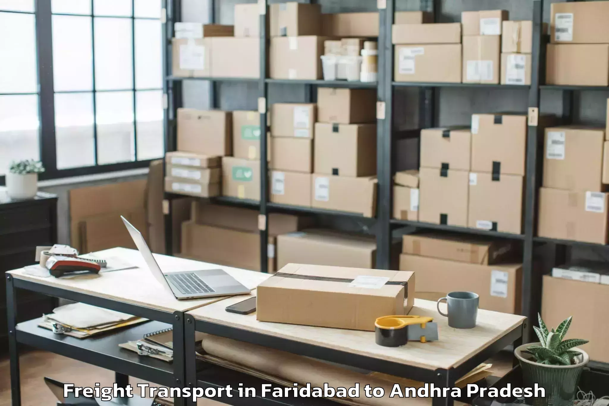 Book Faridabad to Duggirala Freight Transport